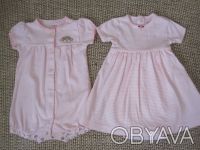 Песочник платье для девочки розовое в полоску "Цветочек". Новое. Размер 18 месяц. . фото 3