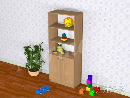 Шкаф для детской комнаты и детского сада.
Материал изделия ЛДСП, толщиной 16 мм. . фото 1