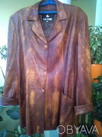 Куртка женская кожаная в хорошем состоянии, размер 58-60 
(10 ХL). . фото 2