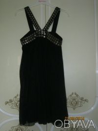оригинальное  платье-сарафан Morgan из черного шифона (100% вискоза) на  подклад. . фото 2