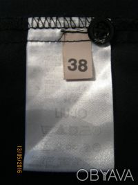 рубашка черного цвета из натуральной ткани (хлопок и вискоза), рукава чуть ниже . . фото 8