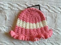 Продаю новую очень красивую ажурную шапочку панамку розового цвета ТМ Juniors. П. . фото 2