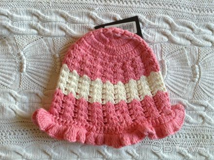 Продаю новую очень красивую ажурную шапочку панамку розового цвета ТМ Juniors. П. . фото 1