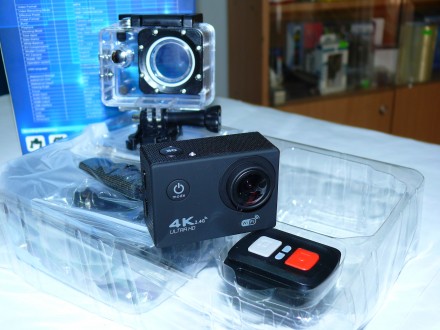 Экшен камера V60S RF 4K, WiFi, вес 60 гр, 2 дюйма ЖК-дисплей , 320 х 240 пикселе. . фото 9