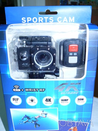 Экшен камера V60S RF 4K, WiFi, вес 60 гр, 2 дюйма ЖК-дисплей , 320 х 240 пикселе. . фото 1