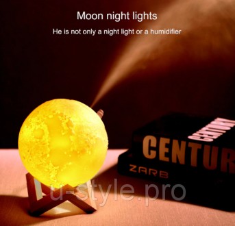 
Лунная лампа, выполненная с технологией 3D печати, реалистичная полнолуние, пов. . фото 6