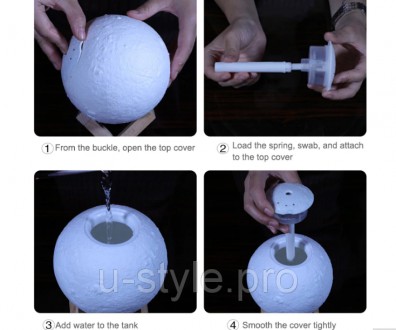 
Лунная лампа, выполненная с технологией 3D печати, реалистичная полнолуние, пов. . фото 7