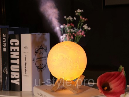 
Лунная лампа, выполненная с технологией 3D печати, реалистичная полнолуние, пов. . фото 3