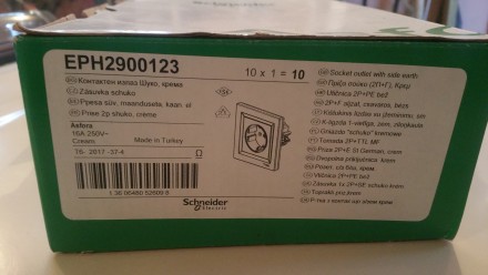 Рамка Schneider Electric ASFORA Cream EPH 2900123 новые, кол-во в упаковке 54шт,. . фото 3