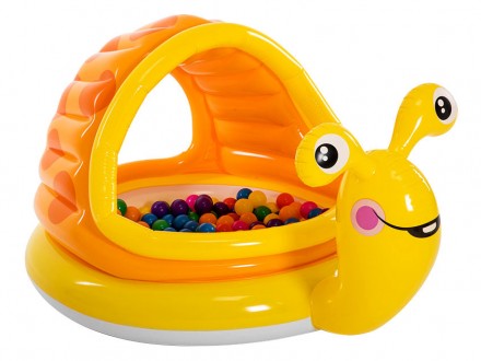 Детский бассейн "Lazy Snail Shade Baby Pool" Intex 57124 - это надувной бассейн . . фото 2
