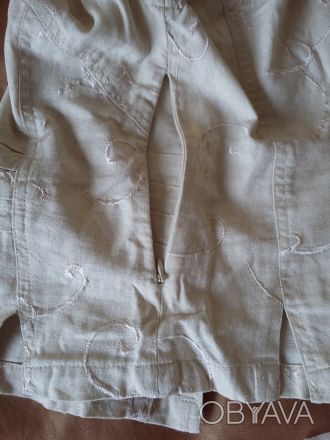Блузки из льна две белые и одна бежевая. Все одинакового фасона и размера, все п. . фото 1