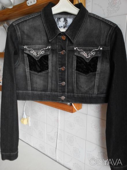 Куртка джинсова Crest THE COLLECTION коротка, жіноча, нова.
Розмір:46/48.
Довж. . фото 1