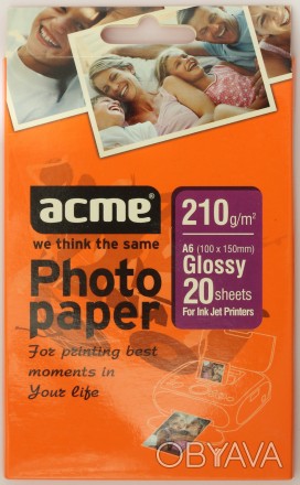 Фотобумага ACME 10х15, глянец, 210 г/м2 (20 листов)
Предназначена для получения. . фото 1