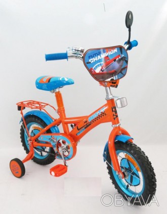 Детский 2-х колесный велосипед 12" "Летачки" 151223 с дополнительными боковыми к. . фото 1