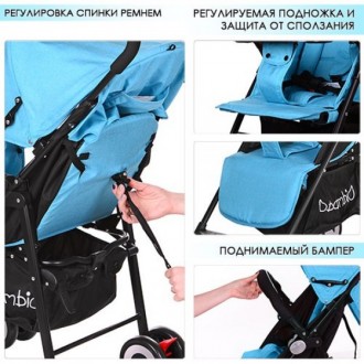 Коляска Bambi M 3458— легкая прогулочная коляска, предназначена для малышей от р. . фото 5
