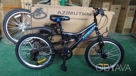 
Велосипед детский Azimut Blackmount 20 - удобные прорезиненные участки под ухва. . фото 1