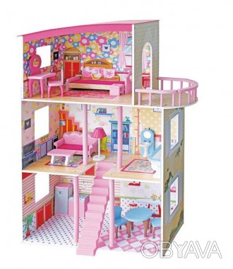 Деревянный домик для кукол С 3181, высотой 110 см
Куклы - любимые игрушки для ка. . фото 1