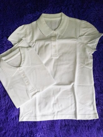 Школьная рубашка - поло George (Англия).

Размер: 128/135(8-9лет), 135/140(9-1. . фото 6