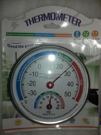 Механический термометр-гигрометр (влагометр) аналогового типа для измерения темп. . фото 7
