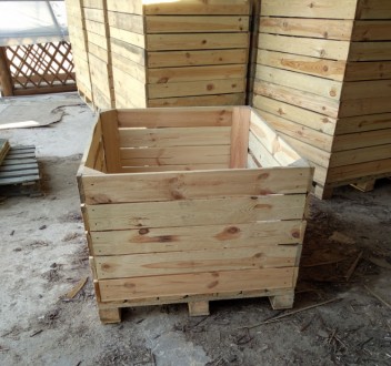 Виготовляємо контейнери дерев’яні для яблук і овочів стандартних розмірів 1000-1. . фото 3
