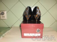 Туфли из бархата, основной цвет черный с золотистыми и серебряными вставками, вн. . фото 7