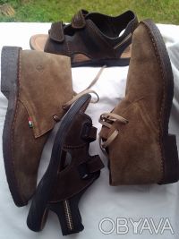 Туфли- ботинки натур коричневая замша, привезены из Италии для себя; известная ф. . фото 8