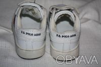 Кроссовки U.S. POLO ASSN кожаные белого цвета на липучках в отличном состоянии. . . фото 4