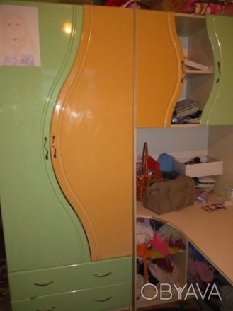 Мебель для детской комнаты в хорошем состоянии мебель состоит из:шкаф вещевой,по. . фото 1