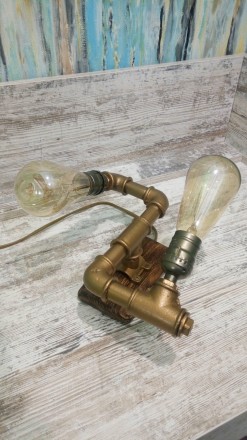 Настольная лампа из труб стиль Loft (лофт) ручной работы(готовое изделие). Неоте. . фото 5