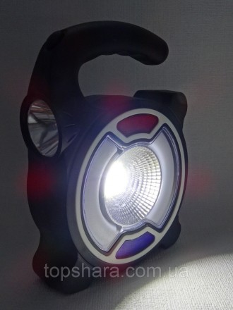 Опис
Мощный перезаряжаемый прожектор с несколькими светодиодными фонарями.
Бол. . фото 5