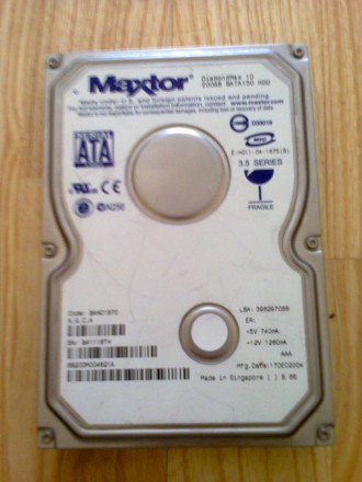Производитель Maxtor
Модель 200 Gb DiamondMax 10 HDD
Емкость накопителя 200 Гб. . фото 2