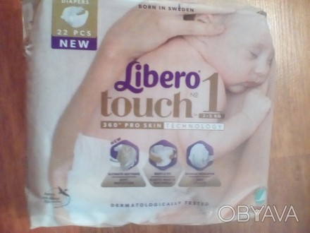 Памперсы фирмы LIBERO, Touch №1(упаковка 22 штуки)- 50 гривен. . фото 1