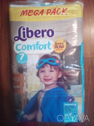 Памперсы фирмы Libero, comfort. Номер 7 (66 штук в упаковке)-300 гривен. . фото 1