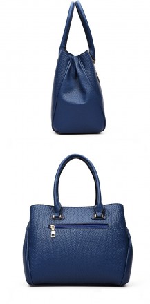 Женский набор из трех кожаных сумочек. В наличии два цвета,черный и темно синий.. . фото 8