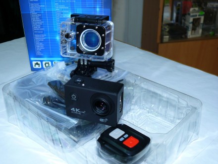 Экшен камера V60-S RF 4K, WiFi, вес 60 гр, 2 дюйма ЖК-дисплей , 320 х 240 пиксел. . фото 4