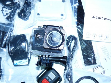 Экшен камера V60-S RF 4K, WiFi, вес 60 гр, 2 дюйма ЖК-дисплей , 320 х 240 пиксел. . фото 7