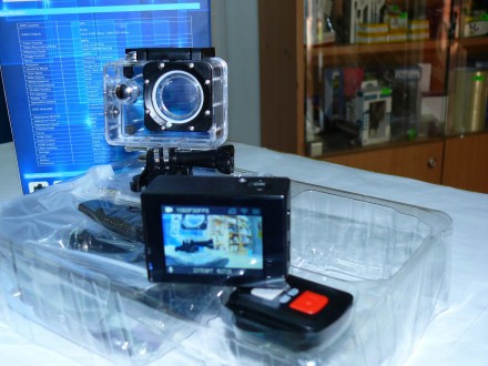 Экшен камера V60-S RF 4K, WiFi, вес 60 гр, 2 дюйма ЖК-дисплей , 320 х 240 пиксел. . фото 5