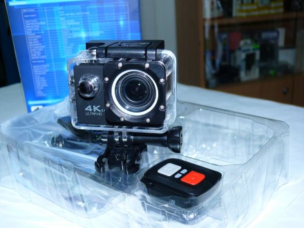 Экшен камера V60-S RF 4K, WiFi, вес 60 гр, 2 дюйма ЖК-дисплей , 320 х 240 пиксел. . фото 3