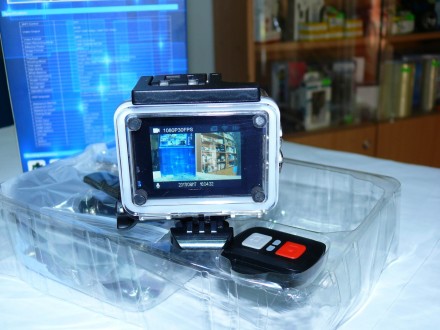 Экшен камера V60-S RF 4K, WiFi, вес 60 гр, 2 дюйма ЖК-дисплей , 320 х 240 пиксел. . фото 8