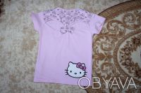 Дитячі футболки, б/у, в хорошому стані, коралова р.110, розова р.122. . фото 4
