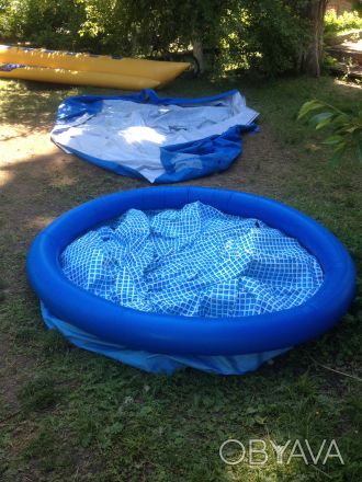 бассейн каркасный, надувной ремонт любой сложности,замена надувного круга ,днище. . фото 1