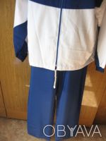 КОМПЛЕКТ-брюки ,жилет,куртка.
Брюки - голубого цвета прямые.
Куртка- сочетание. . фото 3