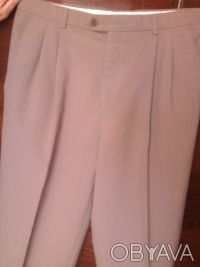 Продам б/у классические мужские летние брюки ТМ "New World" (Турция) бежево-серо. . фото 6