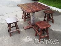 Продам бу столы и стулья для кафе, баров. Мебель бу изготовлена из массива дерев. . фото 3