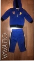 Детские спорт.костюмы:
1.утепленный, марка polo,синего цвета с черно-белыми пол. . фото 2