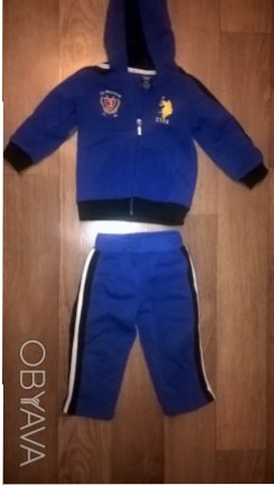 Детские спорт.костюмы:
1.утепленный, марка polo,синего цвета с черно-белыми пол. . фото 1