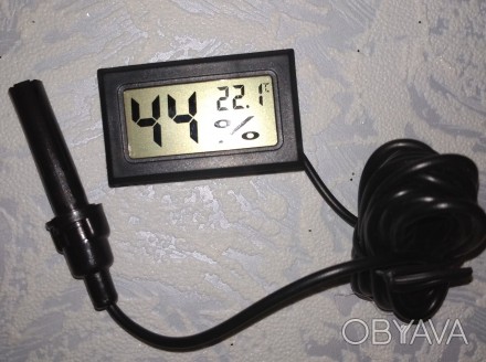 Мини гигрометр - термометр с выносным датчиком служит для измерения влажности и . . фото 1