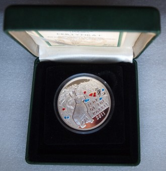 Продам монету из серебра Год Кролика серии "Восточный календарь", достоинством 1. . фото 8