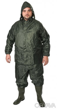 ПВХ костюм мужской для защиты от воды. Костюм состоит их куртки и брюк. Куртка п. . фото 1