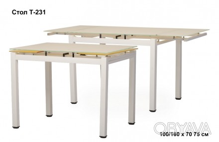Обеденный стол Т-231-9 кремовый белый цвет.
Размеры стола 100/160х70х75 см.
Но. . фото 1